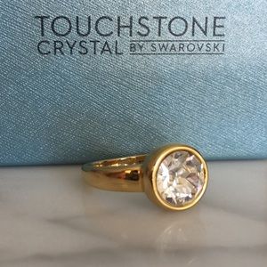 TOUCHSTONE CRYSTAL Bliss Ring Gold Plating